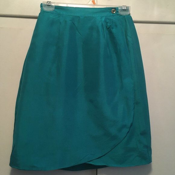Who's There Dresses & Skirts - Vintage Green 80's Wrap-around Skirt